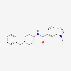 molecular formula C22H25N3O B4524045 N-(1-benzylpiperidin-4-yl)-1-methyl-1H-indole-6-carboxamide 