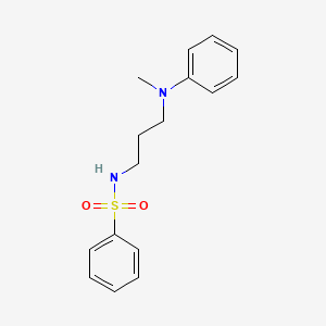 molecular formula C16H20N2O2S B4524116 N-{3-[methyl(phenyl)amino]propyl}benzenesulfonamide 