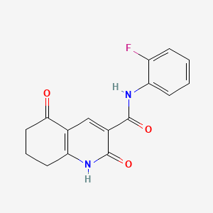 molecular formula C16H13FN2O3 B4524147 N-(2-fluorophenyl)-2,5-dioxo-1,2,5,6,7,8-hexahydroquinoline-3-carboxamide 