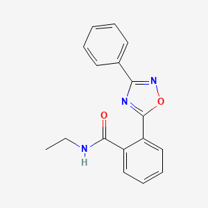 molecular formula C17H15N3O2 B4524280 N-ethyl-2-(3-phenyl-1,2,4-oxadiazol-5-yl)benzamide 