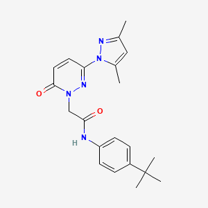 molecular formula C21H25N5O2 B4524495 N-(4-tert-butylphenyl)-2-[3-(3,5-dimethyl-1H-pyrazol-1-yl)-6-oxopyridazin-1(6H)-yl]acetamide 