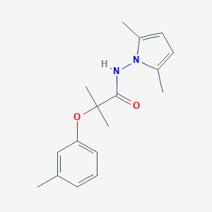 molecular formula C17H22N2O2 B045247 N-(2,5-Dimethyl-1H-pyrrol-1-yl)-2-methyl-2-(3-methylphenoxy)propanamide CAS No. 124237-27-0