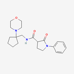 molecular formula C21H29N3O3 B4524782 N-[(1-morpholin-4-ylcyclopentyl)methyl]-2-oxo-1-phenylpyrrolidine-3-carboxamide 