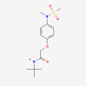 molecular formula C14H22N2O4S B4524829 N-(tert-butyl)-2-{4-[methyl(methylsulfonyl)amino]phenoxy}acetamide 
