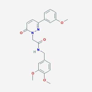 molecular formula C22H23N3O5 B4525114 N-(3,4-dimethoxybenzyl)-2-[3-(3-methoxyphenyl)-6-oxopyridazin-1(6H)-yl]acetamide 