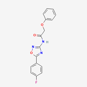 molecular formula C16H12FN3O3 B4525223 N-[5-(4-fluorophenyl)-1,2,4-oxadiazol-3-yl]-2-phenoxyacetamide 