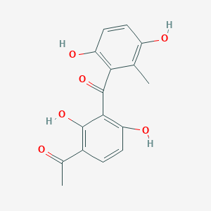 molecular formula C16H14O6 B045253 Baishouwubenzophenone CAS No. 115834-34-9