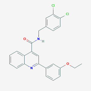 molecular formula C25H20Cl2N2O2 B452558 N-(3,4-dichlorobenzyl)-2-(3-ethoxyphenyl)-4-quinolinecarboxamide 