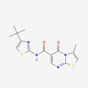 molecular formula C15H16N4O2S2 B4525705 N-[(2Z)-4-tert-butyl-1,3-thiazol-2(3H)-ylidene]-3-methyl-5-oxo-5H-[1,3]thiazolo[3,2-a]pyrimidine-6-carboxamide 