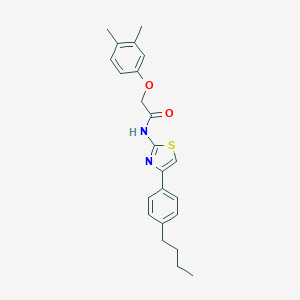 molecular formula C23H26N2O2S B452606 N-[4-(4-butylphenyl)-1,3-thiazol-2-yl]-2-(3,4-dimethylphenoxy)acetamide 