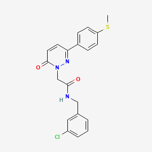 molecular formula C20H18ClN3O2S B4526405 N-(3-chlorobenzyl)-2-{3-[4-(methylsulfanyl)phenyl]-6-oxopyridazin-1(6H)-yl}acetamide 
