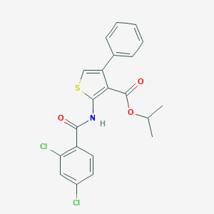 molecular formula C21H17Cl2NO3S B452677 Isopropyl 2-[(2,4-dichlorobenzoyl)amino]-4-phenyl-3-thiophenecarboxylate 