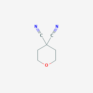molecular formula C7H8N2O B045274 Dihydro-2H-pyran-4,4(3H)-dicarbonitrile CAS No. 111511-90-1