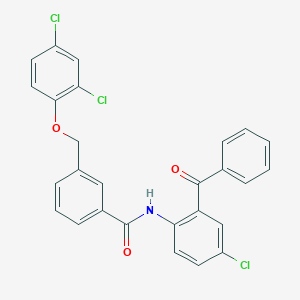 molecular formula C27H18Cl3NO3 B452789 N-(2-benzoyl-4-chlorophenyl)-3-[(2,4-dichlorophenoxy)methyl]benzamide 