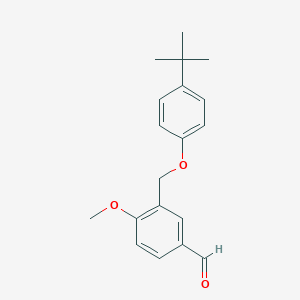 molecular formula C19H22O3 B452790 3-[(4-Tert-butylphenoxy)methyl]-4-methoxybenzaldehyde CAS No. 329222-86-8