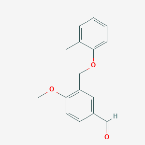 molecular formula C16H16O3 B452792 4-Methoxy-3-[(2-methylphenoxy)methyl]benzaldehyde CAS No. 329222-82-4