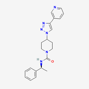 molecular formula C21H24N6O B4528358 N-[(1S)-1-phenylethyl]-4-(4-pyridin-3-yl-1H-1,2,3-triazol-1-yl)piperidine-1-carboxamide 