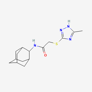 molecular formula C15H22N4OS B4528478 N-2-adamantyl-2-[(3-methyl-1H-1,2,4-triazol-5-yl)thio]acetamide 