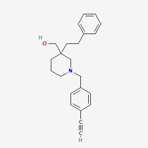 molecular formula C23H27NO B4528566 [1-(4-ethynylbenzyl)-3-(2-phenylethyl)-3-piperidinyl]methanol 