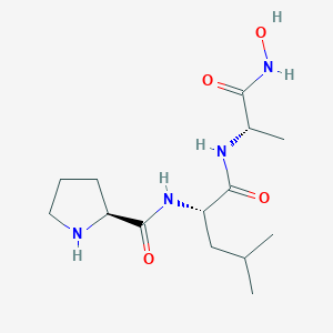 molecular formula C14H26N4O4 B045286 Prolyl-leucyl-alanine hydroxamic acid CAS No. 123984-21-4