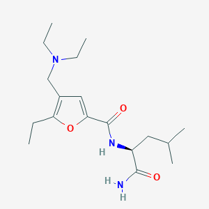 molecular formula C18H31N3O3 B4528716 N-[(1S)-1-(aminocarbonyl)-3-methylbutyl]-4-[(diethylamino)methyl]-5-ethyl-2-furamide 