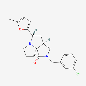 molecular formula C21H23ClN2O2 B4528885 (3aS*,5S*,9aS*)-2-(3-chlorobenzyl)-5-(5-methyl-2-furyl)hexahydro-7H-pyrrolo[3,4-g]pyrrolizin-1(2H)-one 