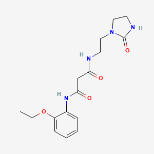 molecular formula C16H22N4O4 B4529072 N-(2-ethoxyphenyl)-N'-[2-(2-oxoimidazolidin-1-yl)ethyl]malonamide 