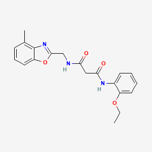 molecular formula C20H21N3O4 B4529223 N-(2-ethoxyphenyl)-N'-[(4-methyl-1,3-benzoxazol-2-yl)methyl]malonamide 