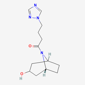 molecular formula C13H20N4O2 B4529347 1-[(1R,5S)-3-hydroxy-8-azabicyclo[3.2.1]octan-8-yl]-4-(1,2,4-triazol-1-yl)butan-1-one 