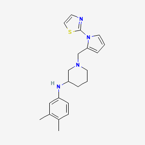 molecular formula C21H26N4S B4529491 N-(3,4-dimethylphenyl)-1-{[1-(1,3-thiazol-2-yl)-1H-pyrrol-2-yl]methyl}-3-piperidinamine 