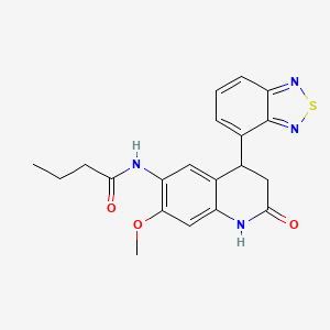 molecular formula C20H20N4O3S B4529558 N-[4-(2,1,3-benzothiadiazol-4-yl)-7-methoxy-2-oxo-1,2,3,4-tetrahydroquinolin-6-yl]butanamide 