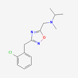 molecular formula C14H18ClN3O B4529791 N-[[3-[(2-chlorophenyl)methyl]-1,2,4-oxadiazol-5-yl]methyl]-N-methylpropan-2-amine 