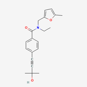 molecular formula C20H23NO3 B4529956 N-ethyl-4-(3-hydroxy-3-methylbut-1-yn-1-yl)-N-[(5-methyl-2-furyl)methyl]benzamide 