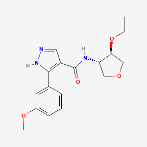 molecular formula C17H21N3O4 B4530023 N-[(3S,4R)-4-ethoxyoxolan-3-yl]-5-(3-methoxyphenyl)-1H-pyrazole-4-carboxamide 