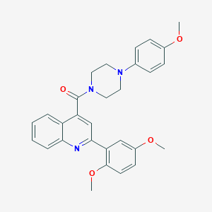 molecular formula C29H29N3O4 B453006 2-(2,5-Dimethoxyphenyl)-4-{[4-(4-methoxyphenyl)-1-piperazinyl]carbonyl}quinoline 
