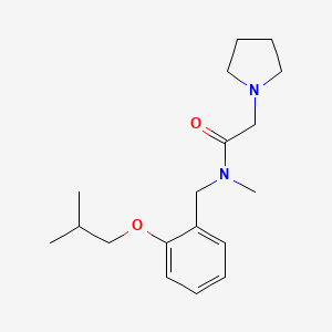 molecular formula C18H28N2O2 B4530098 N-(2-isobutoxybenzyl)-N-methyl-2-pyrrolidin-1-ylacetamide 