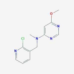 molecular formula C12H13ClN4O B4530425 N-[(2-chloropyridin-3-yl)methyl]-6-methoxy-N-methylpyrimidin-4-amine 