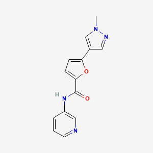 molecular formula C14H12N4O2 B4530445 5-(1-methyl-1H-pyrazol-4-yl)-N-pyridin-3-yl-2-furamide 