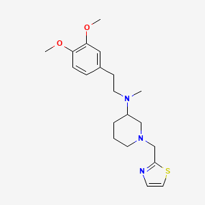 molecular formula C20H29N3O2S B4530452 N-[2-(3,4-dimethoxyphenyl)ethyl]-N-methyl-1-(1,3-thiazol-2-ylmethyl)piperidin-3-amine 