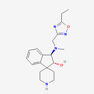 molecular formula C19H26N4O2 B4530647 (1R,2R)-1-[(5-ethyl-1,2,4-oxadiazol-3-yl)methyl-methylamino]spiro[1,2-dihydroindene-3,4'-piperidine]-2-ol 