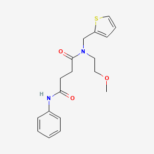 molecular formula C18H22N2O3S B4530856 N-(2-methoxyethyl)-N'-phenyl-N-(2-thienylmethyl)succinamide 