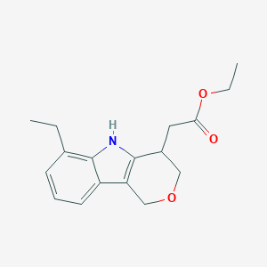 molecular formula C17H21NO3 B045309 4,6-Diethyl-1,3,4,5-tetrahydropyrano(4,3-b)indole-4-acetic acid CAS No. 122761-89-1