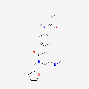 molecular formula C21H33N3O3 B4530932 N-(4-{2-[[2-(dimethylamino)ethyl](tetrahydrofuran-2-ylmethyl)amino]-2-oxoethyl}phenyl)butanamide 