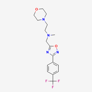 molecular formula C17H21F3N4O2 B4530938 N-methyl-2-(4-morpholinyl)-N-({3-[4-(trifluoromethyl)phenyl]-1,2,4-oxadiazol-5-yl}methyl)ethanamine 