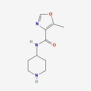 molecular formula C10H15N3O2 B4531329 5-methyl-N-piperidin-4-yl-1,3-oxazole-4-carboxamide 