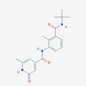 molecular formula C19H23N3O3 B4531364 N-{3-[(tert-butylamino)carbonyl]-2-methylphenyl}-6-methyl-2-oxo-1,2-dihydropyridine-4-carboxamide 