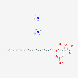 molecular formula C32H66N2O14S2 B045314 Diazanium;4-dodecoxy-4-oxo-3-sulfonatobutanoate CAS No. 123776-54-5