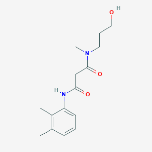 molecular formula C15H22N2O3 B4531595 N'-(2,3-dimethylphenyl)-N-(3-hydroxypropyl)-N-methylmalonamide 