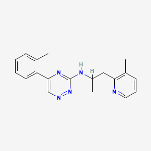 molecular formula C19H21N5 B4531609 N-[1-methyl-2-(3-methyl-2-pyridinyl)ethyl]-5-(2-methylphenyl)-1,2,4-triazin-3-amine 