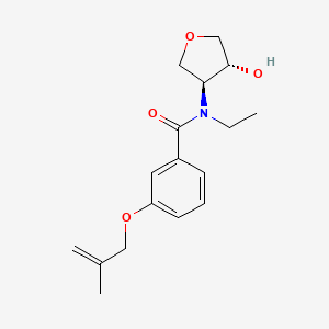 molecular formula C17H23NO4 B4531647 N-ethyl-N-[(3S,4R)-4-hydroxyoxolan-3-yl]-3-(2-methylprop-2-enoxy)benzamide 
